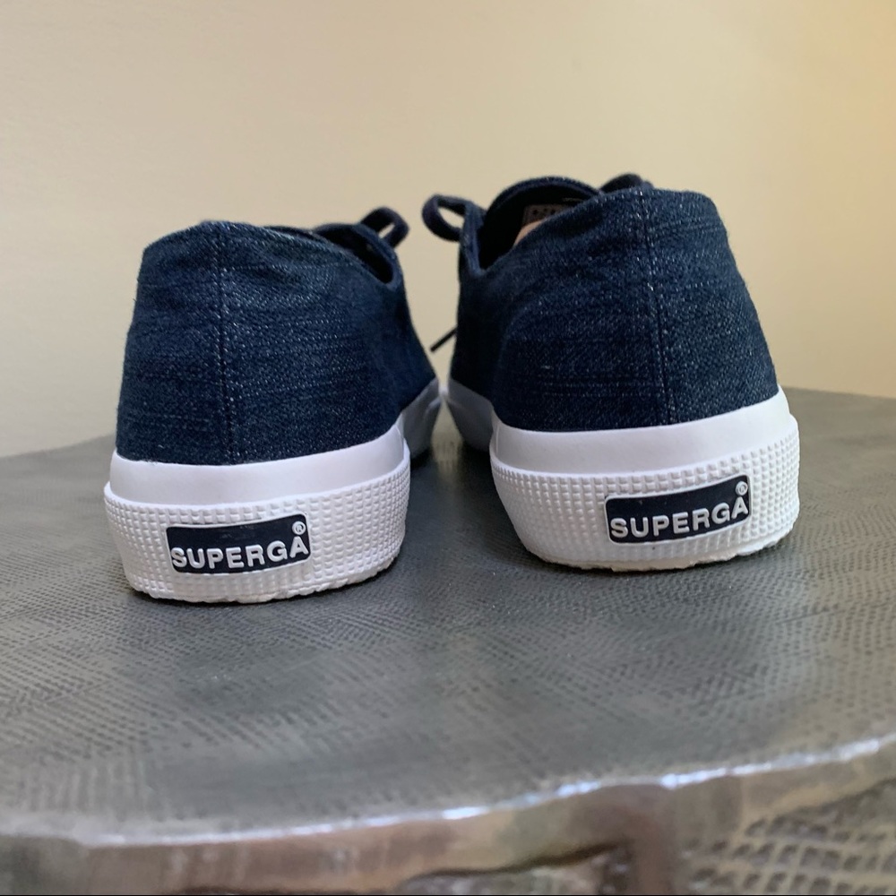 Superga Classic 39.5 ~ Blue Metallic 2750 Cotu Sneakers - Picture 5 of 10